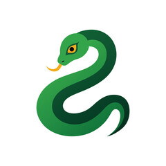 Naklejka premium moss snake vector art illustration on white background