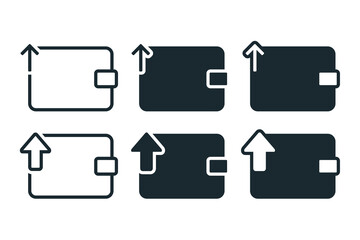 E-wallet money transfer icon. Illustration vector