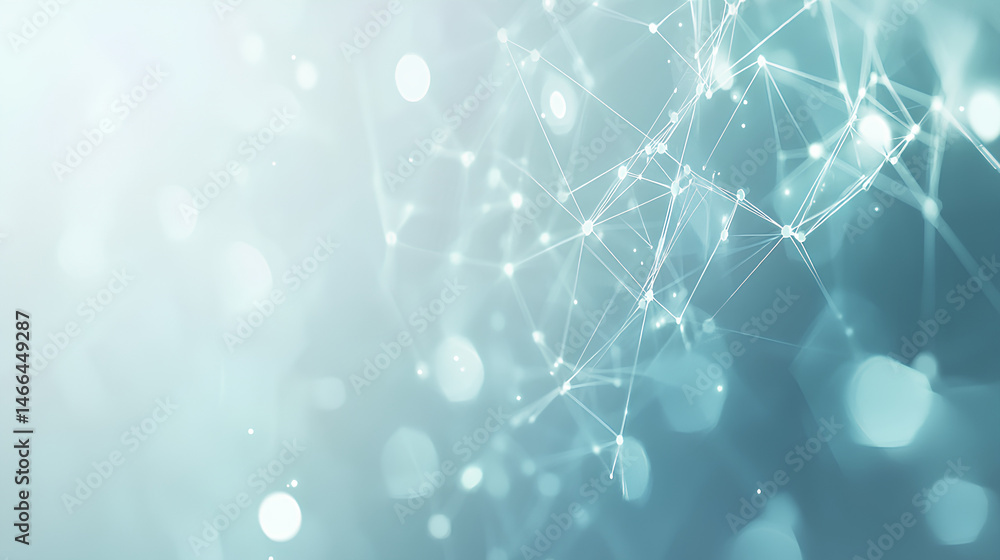 Aufkleber light blue background with a digital world map and global network connections, representing the conc
