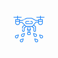 liquid spraying drone icon sign vector
