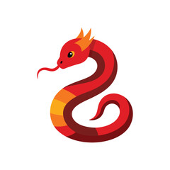 Fototapeta premium ember snake vector art illustration