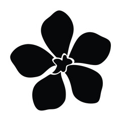 Black and white illustration of gardenia , flower silhouette vector designs.