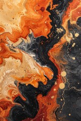 Detailed Abstract Representation of Earth with Earthy Warm Tones and Hand Painted Texture