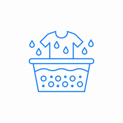 rinse or hand washing of clothes icon sign vector