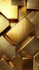 Detailed Close-Up of a Gold Metal Texture Background with Shiny Metallic Surface Patterns