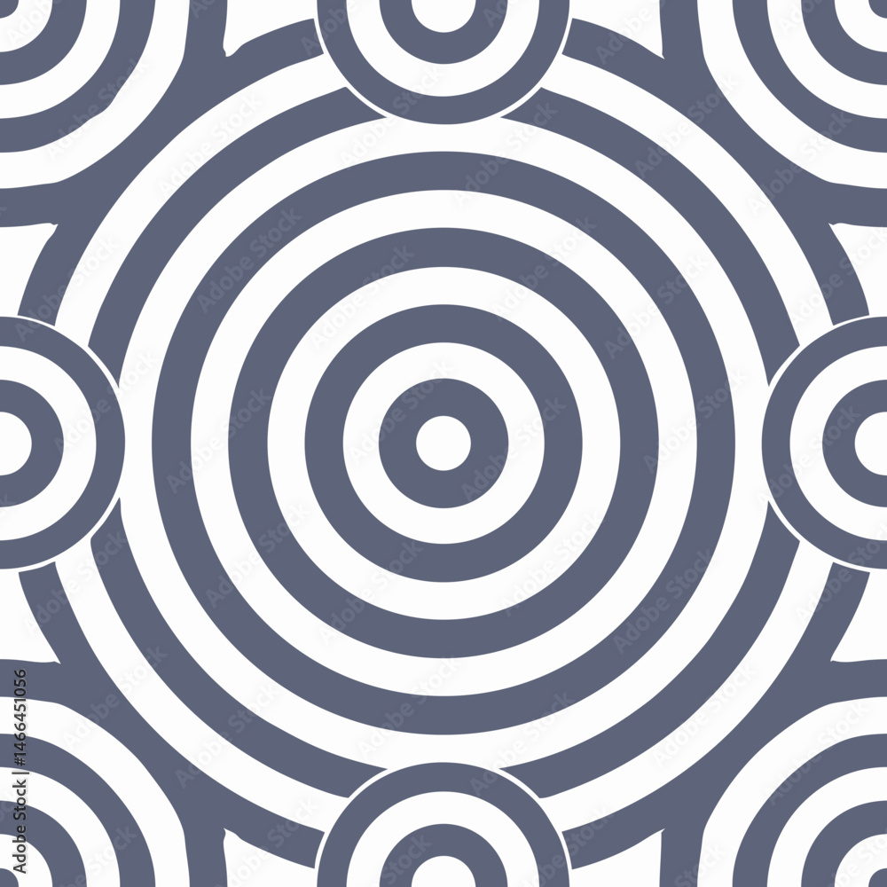 Poster elegant seamless vector pattern of white concentric arcs