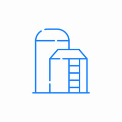 silos for storing silage icon sign vector