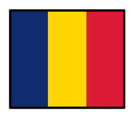 Flag of chad similiar of romanian flag