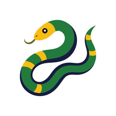 Naklejka premium colubridae snake vector art illustration