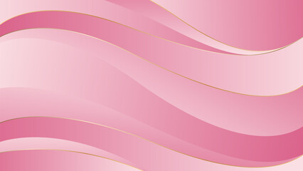 Elegant pink luxury wave background with gold accents. Suitable for beauty design, templates, banners, cards, covers, awards, sales, events, websites, pages, and more