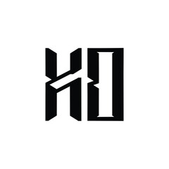 KD monogram logo design letter text name symbol monochrome logotype alphabet character simple logo