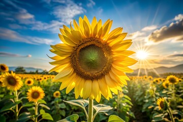 Obraz premium sunflower field in the summer