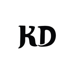 KD monogram logo design letter text name symbol monochrome logotype alphabet character simple logo