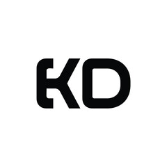 KD monogram logo design letter text name symbol monochrome logotype alphabet character simple logo