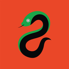 Naklejka premium hissy Elliot snake vector art illustration