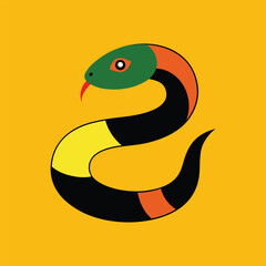 Fototapeta premium Mojave snake vector art illustration