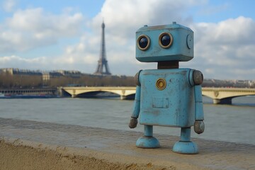 Rusty Robot and Eiffel Tower