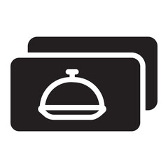 Obraz premium food stamp glyph icon