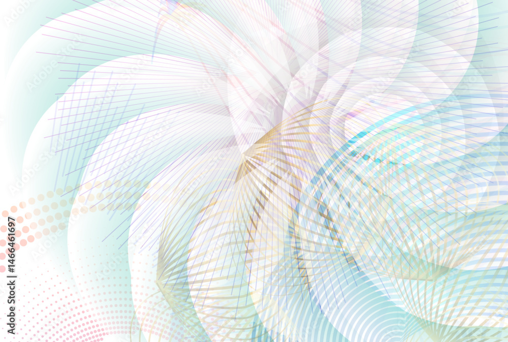 Poster futuristic abstract visualization with colorful radial lines and digital vortex flow. ideal for big 