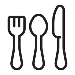 cutlery line icon