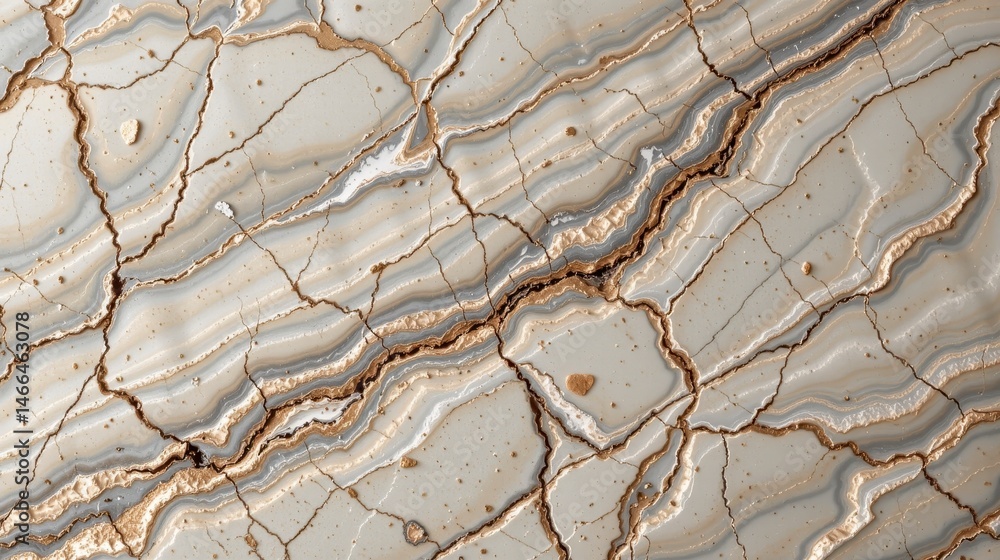Wall mural detailed close-up of natural stone surface with intricate patterns and textures creating an abstract