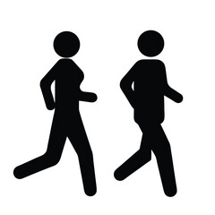 joggers vector silhouette icon, black and white illustration of clothing.