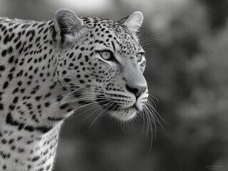 Obraz premium Close-up portrait of a majestic leopard