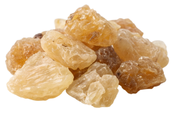 acacia gum isolated on white background