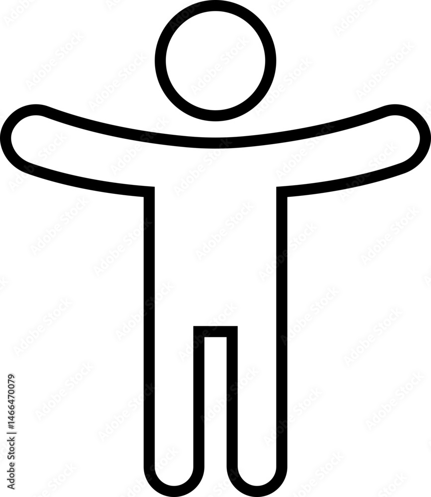 Poster accessibility icon outline style. simple accessibility vector illustration. universal access symbol 