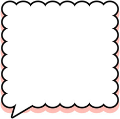 Obraz premium Wavy Edge Square Dialog box 