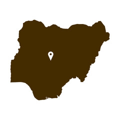 Nigeria Map Flat