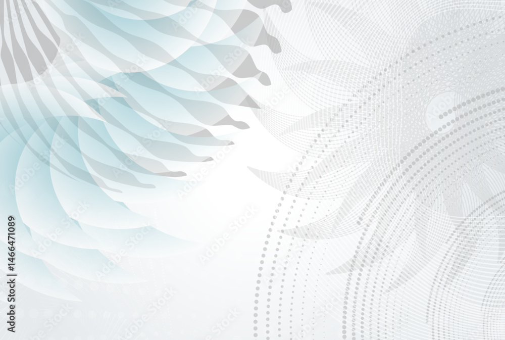 Poster abstract soft technology background with flowing curved lines and digital dots. elegant blend of sci