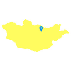 Mongolia Map Flat