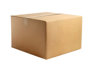 empty cardboard box isolated on white background . File type PNG Transparent.