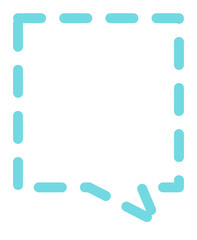 Dialogue Text box with dashed line
