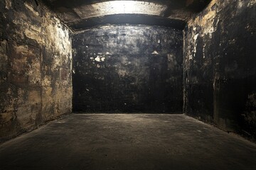 Obraz premium Empty, dark, damp cellar