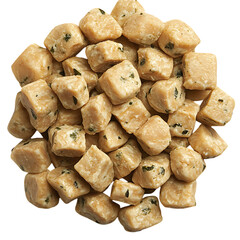 A Box of Crunchy Salmon Flavored Cat Treats Ocean Bl Isolated on Transparent Background