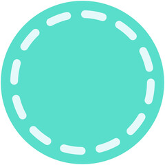 Dash Line Rounded Rectangle Shape
