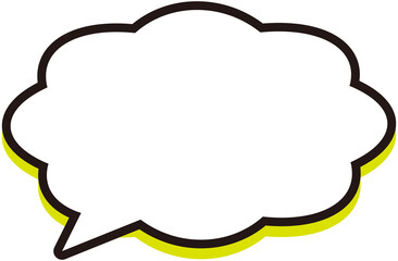 Round Wavy Speech Bubble