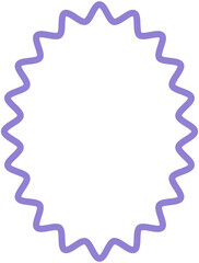 Outline Zigzag Wavy Speech Bubble
