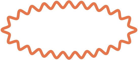 Outline Zigzag Wavy Speech Bubble
