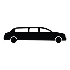 limousine , black and white illustration of vehicles.