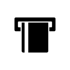 ATM Card Being Inserted into Slot - Minimal Icon