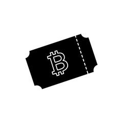 Bitcoin Displayed on Cinema Ticket - Entertainment and Digital Currency