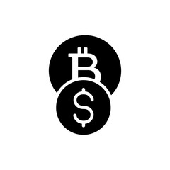 Bitcoin Coin with Dollar Sign Merging Representing Crypto and Traditional Finance