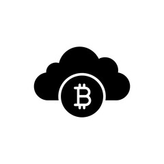 Bitcoin Floating Above Cloud Sync - Digital Finance and Cloud Computing