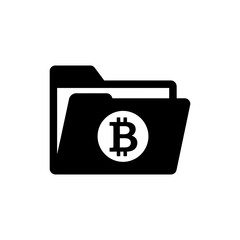 Fototapeta premium Bitcoin in File Folder for Financial Document Management