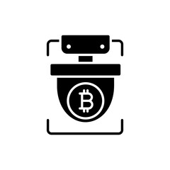 Bitcoin in Security Camera View – Cryptocurrency and Financial Surveillance