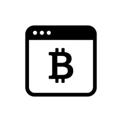 Bitcoin Inside an App Window Tab Representing Digital Currency App
