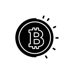 Bitcoin with Circular Progress Ring, Cryptocurrency Loading